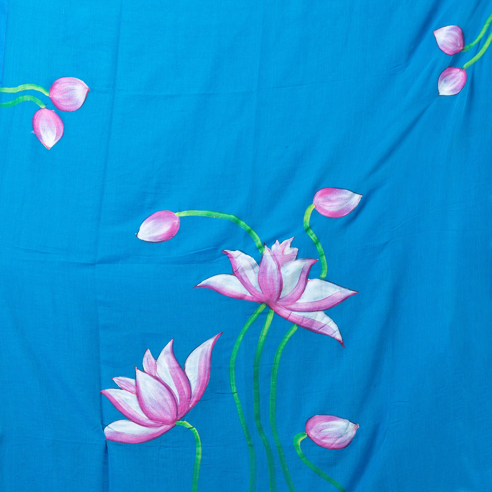 Organza floral paint saree | Hand painted fabric, Fabric paint designs, Saree  painting