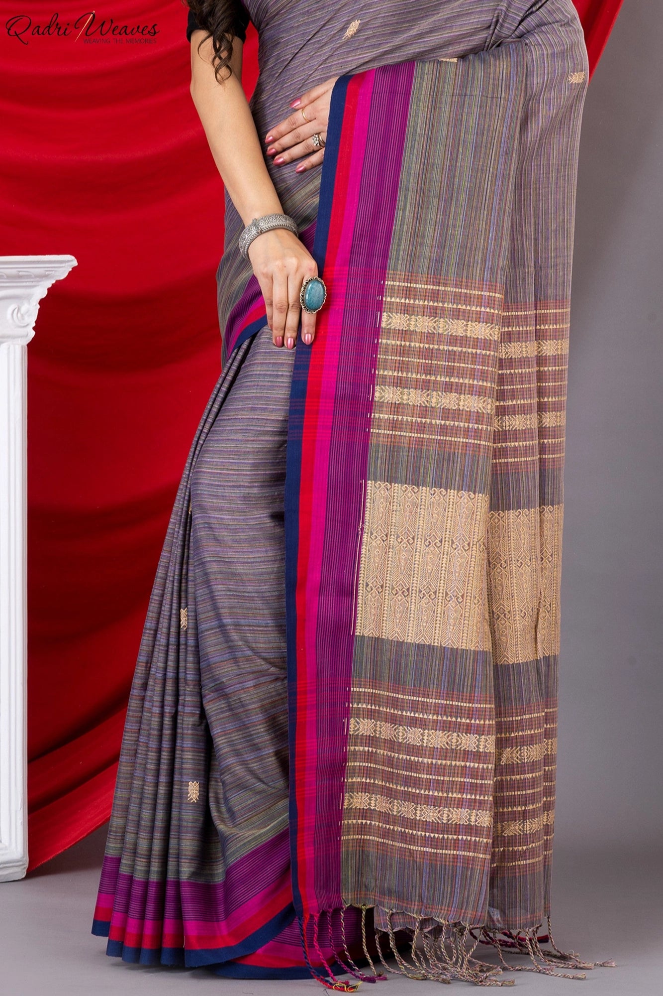 Handloom Falcon Khadi Cotton Tangail Saree