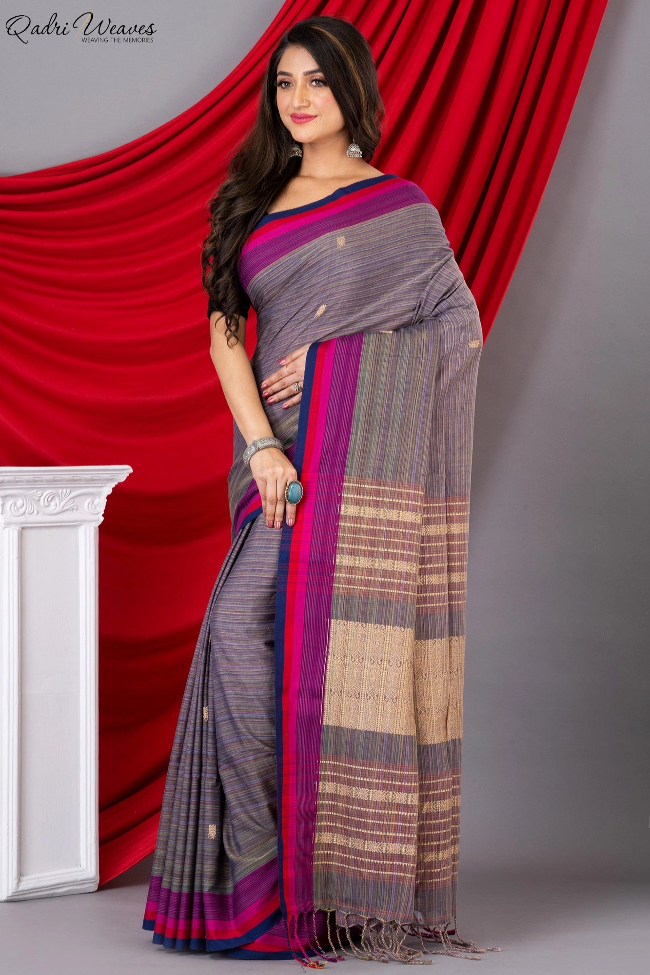 Handloom Falcon Khadi Cotton Tangail Saree