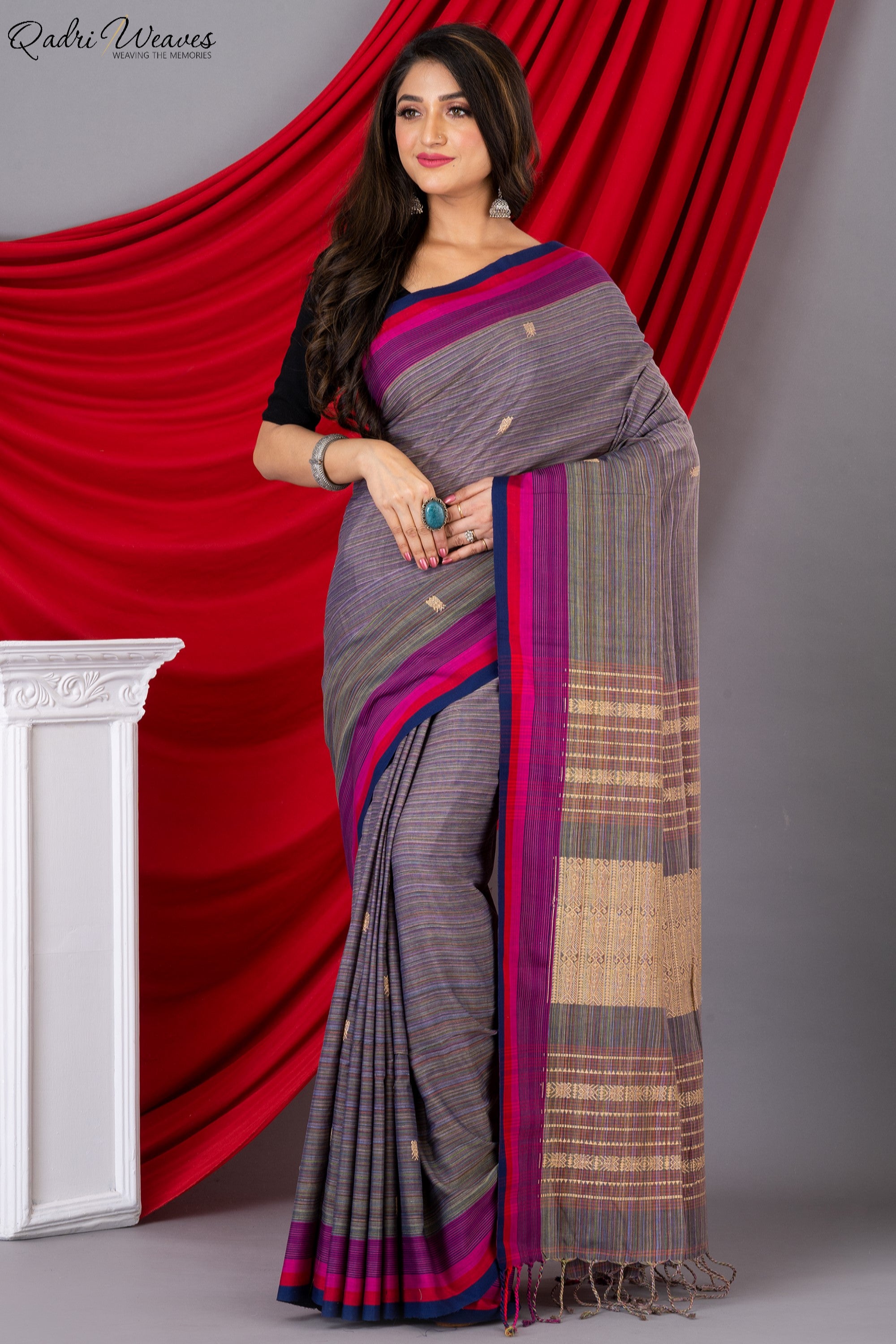 Handloom Falcon Khadi Cotton Tangail Saree