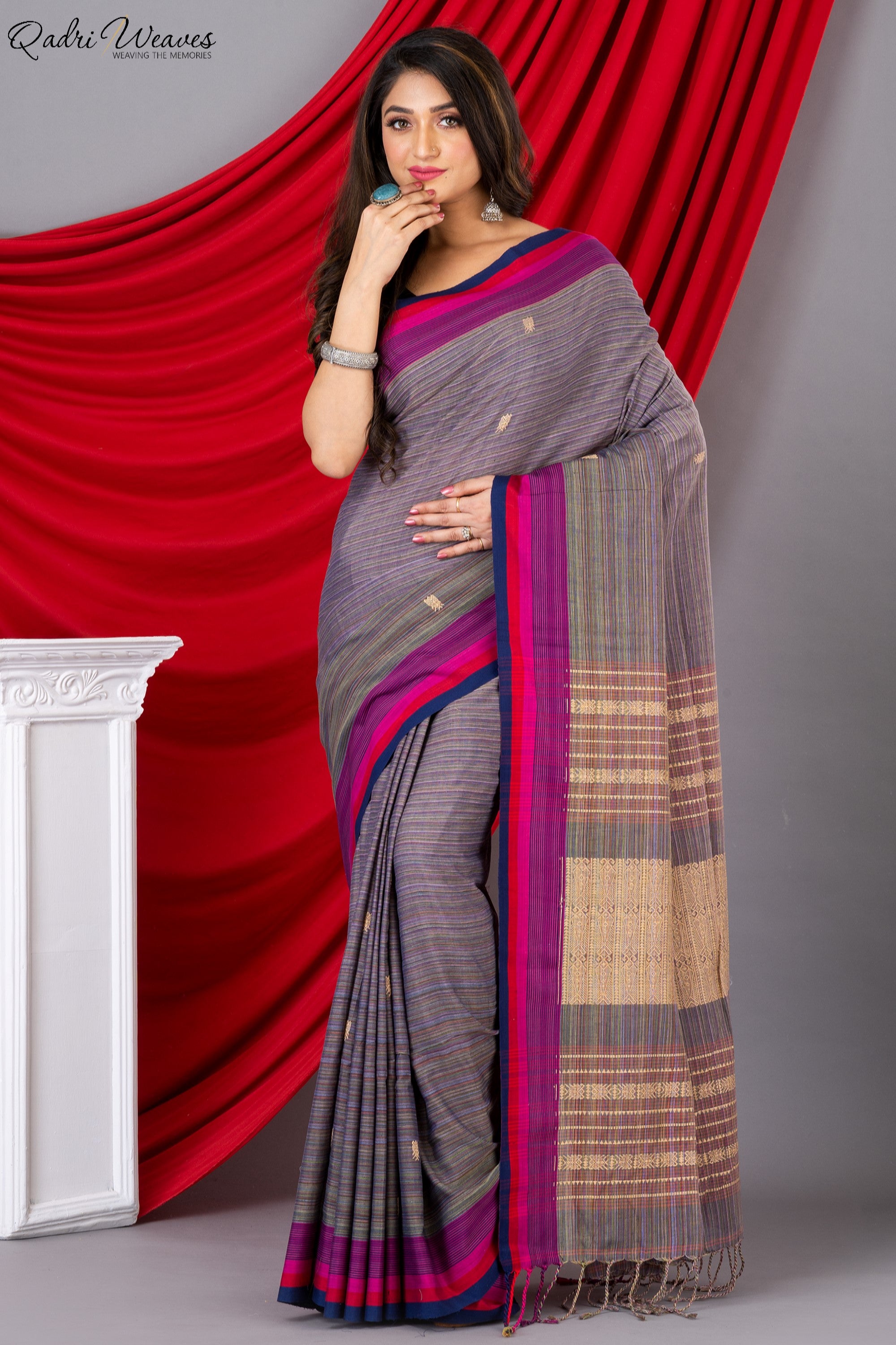 Handloom Falcon Khadi Cotton Tangail Saree