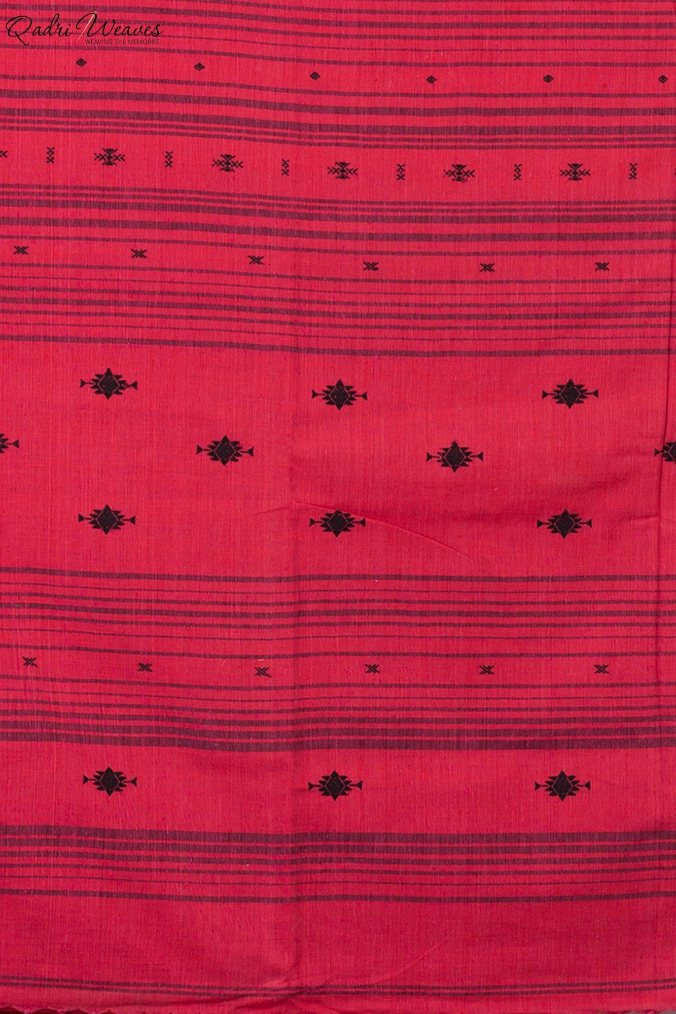 Handloom Red Khadi Cotton Tangail Saree