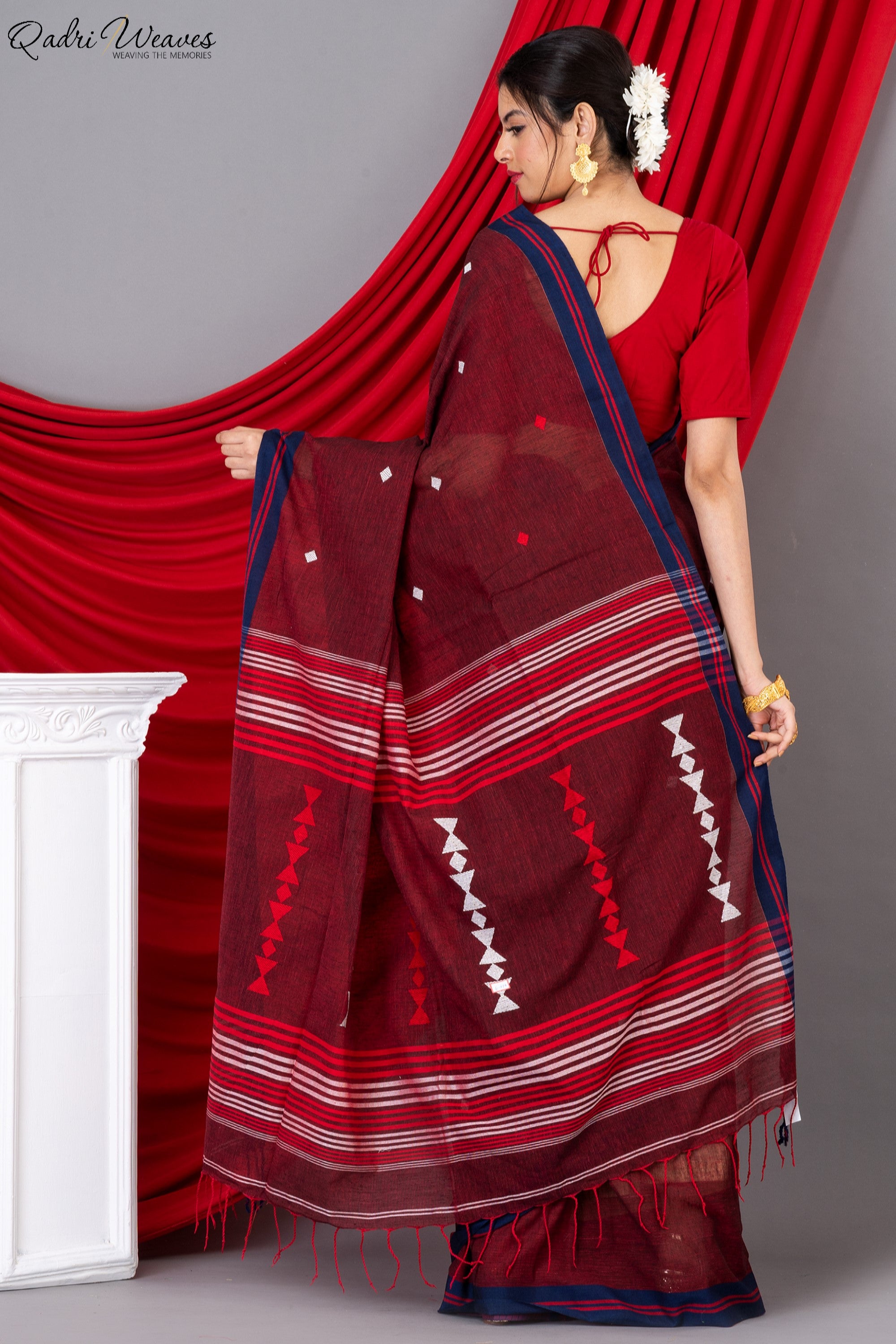 Handloom Dipped In Love Premium Khadi Cotton Saree