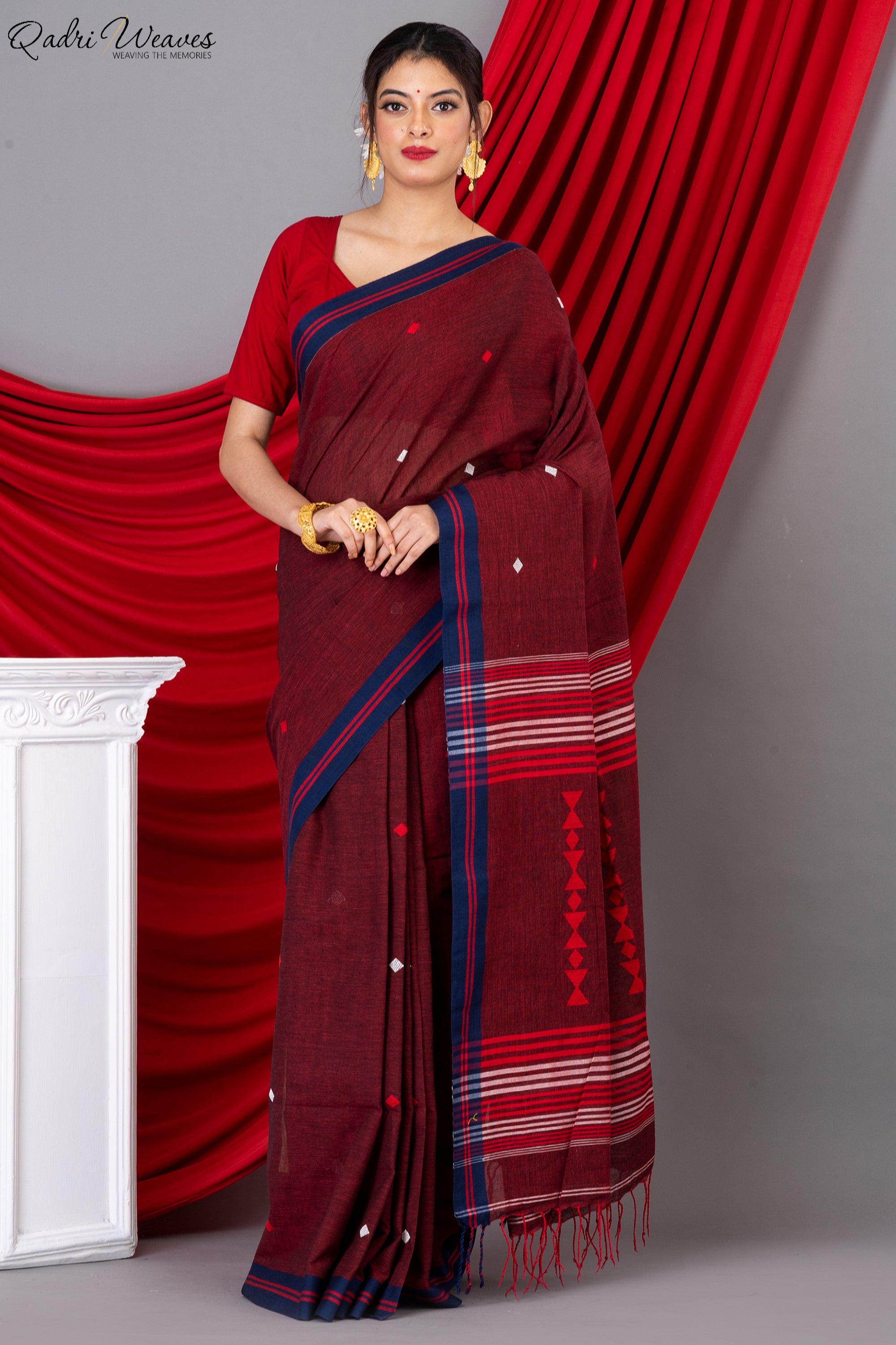 Handloom Dipped In Love Premium Khadi Cotton Saree