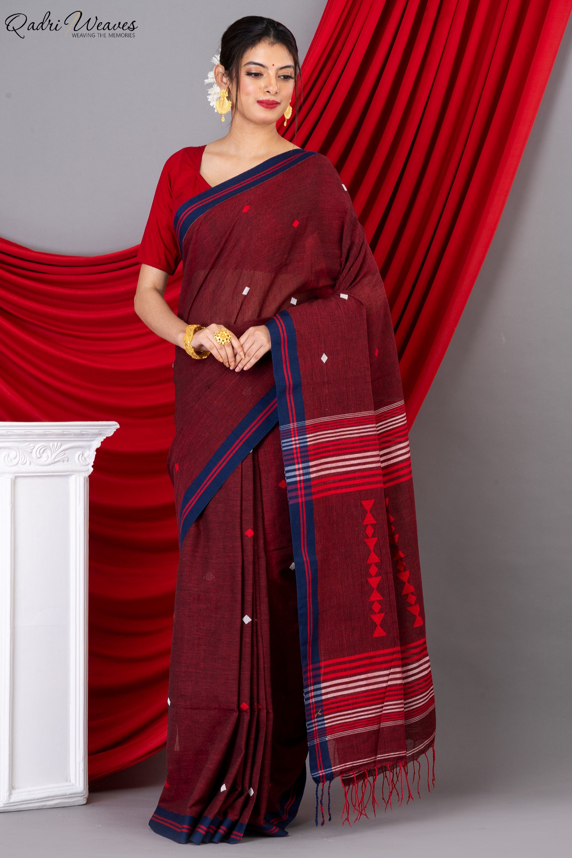 Handloom Dipped In Love Premium Khadi Cotton Saree