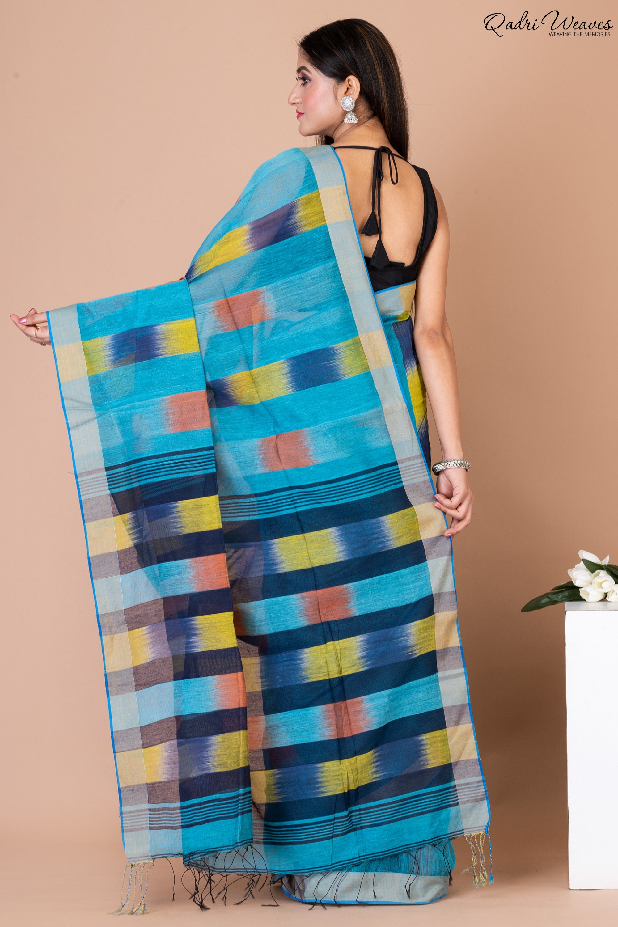 Handloom Asmani Kota Khadi Silk Saree