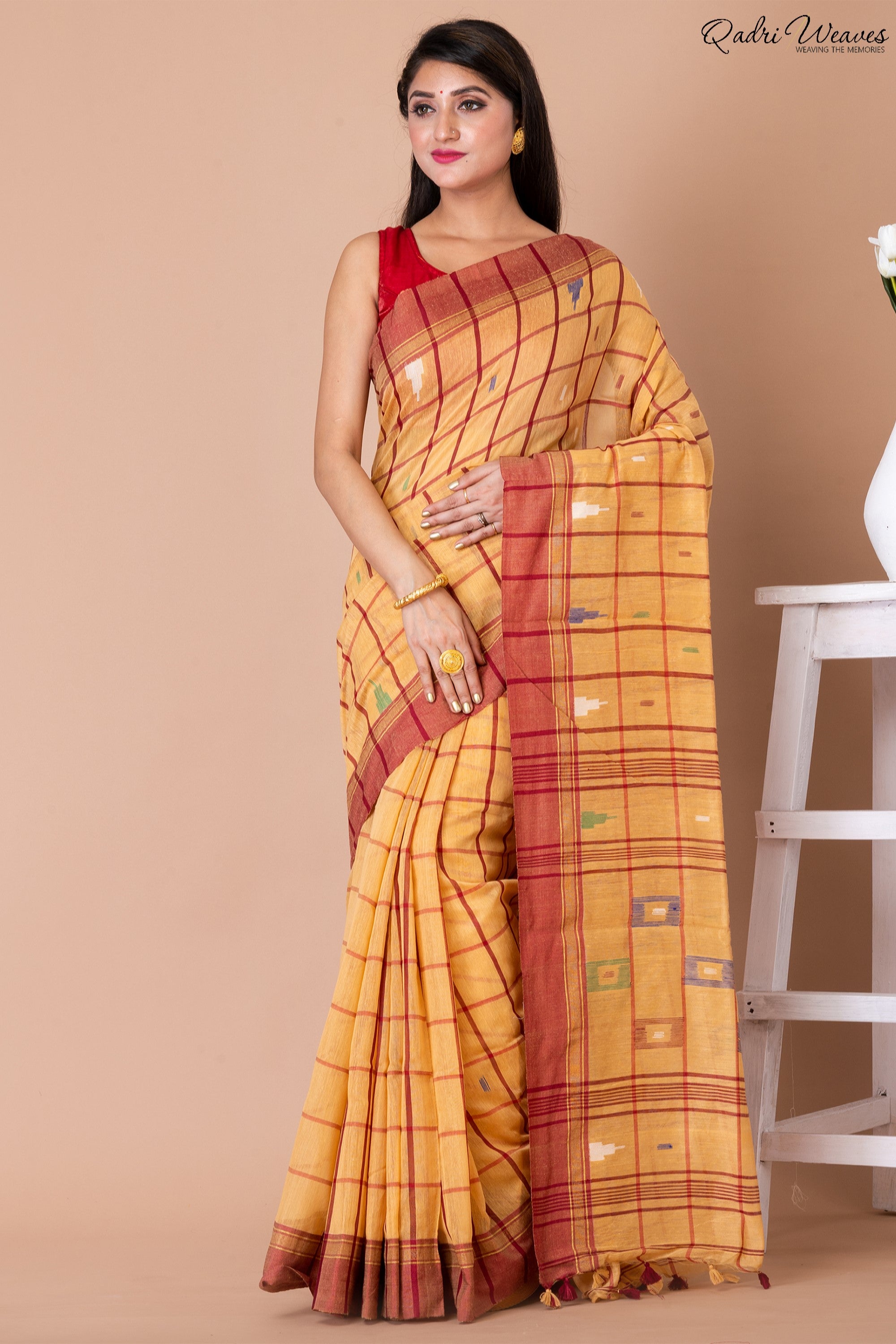 Handloom Carmel Kota Silk Khadi Saree