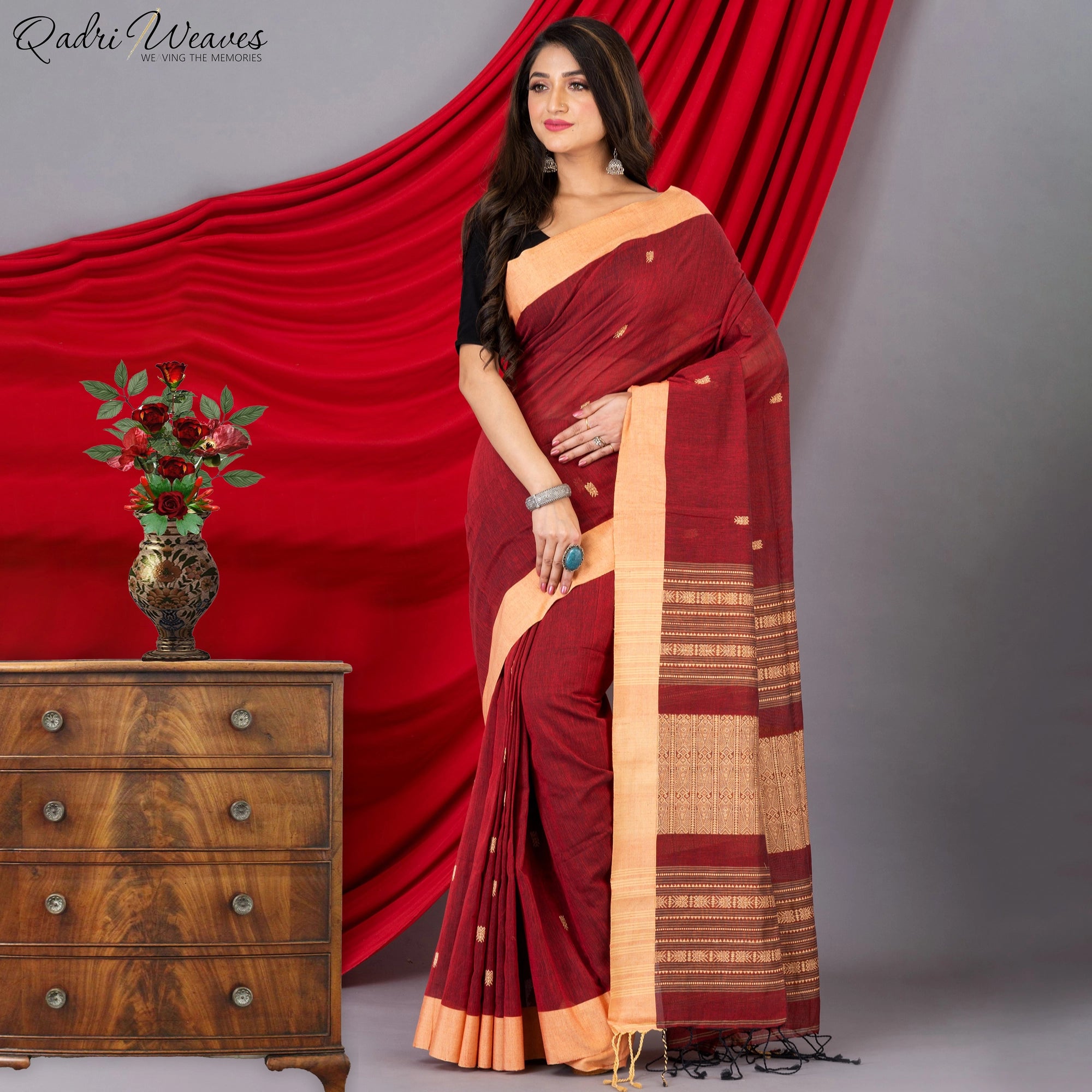 Buy Cherry Red Designer Wedding Wear Kosa Silk Saree Online - SREV2476 |  Appelle Fashion