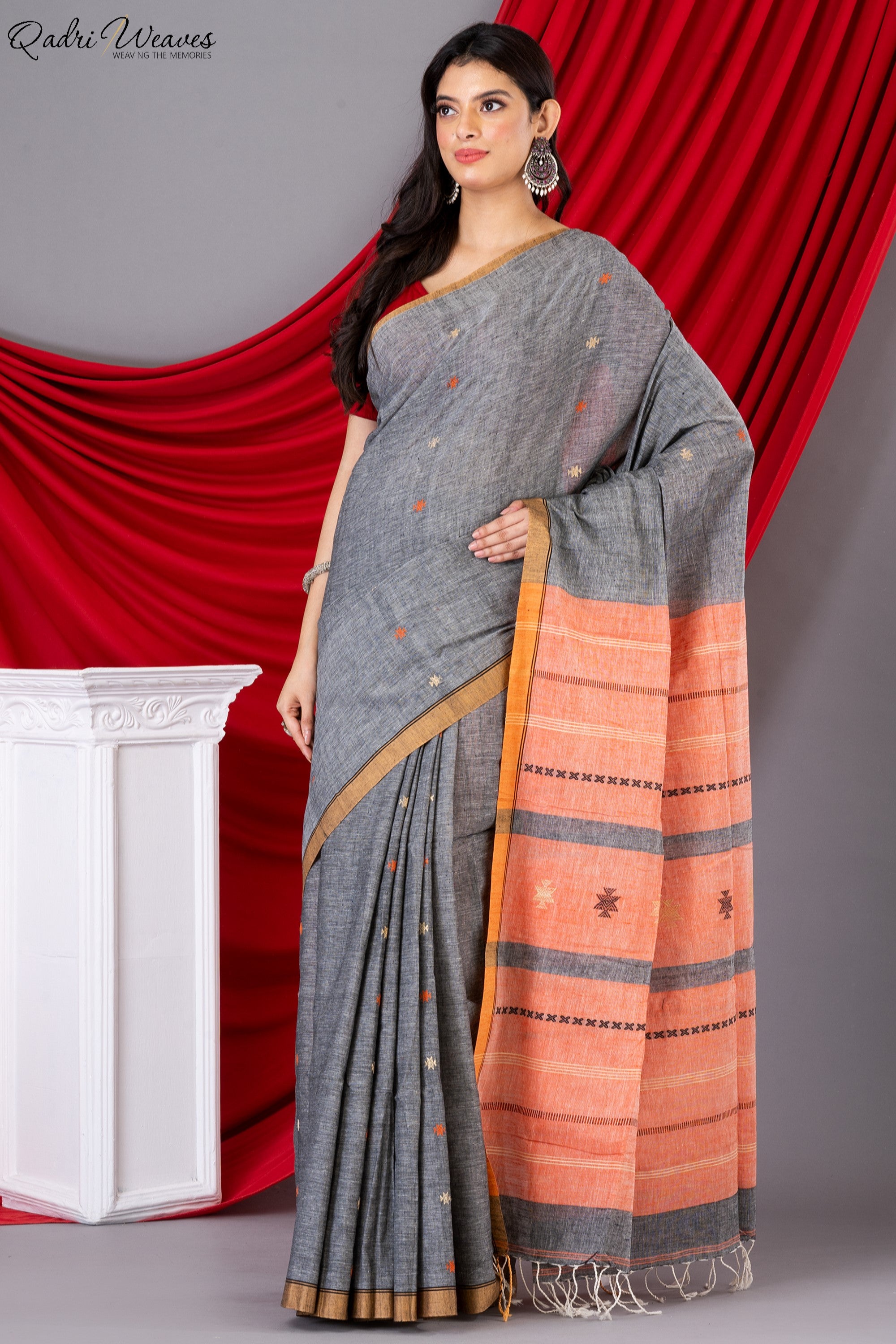 Handloom Falcon Premium Khadi Cotton Saree