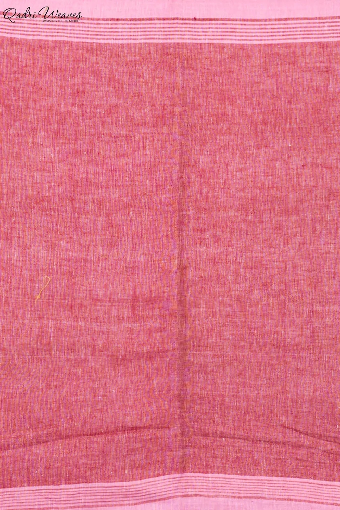 Handloom Rose Pink Pure Linen Saree