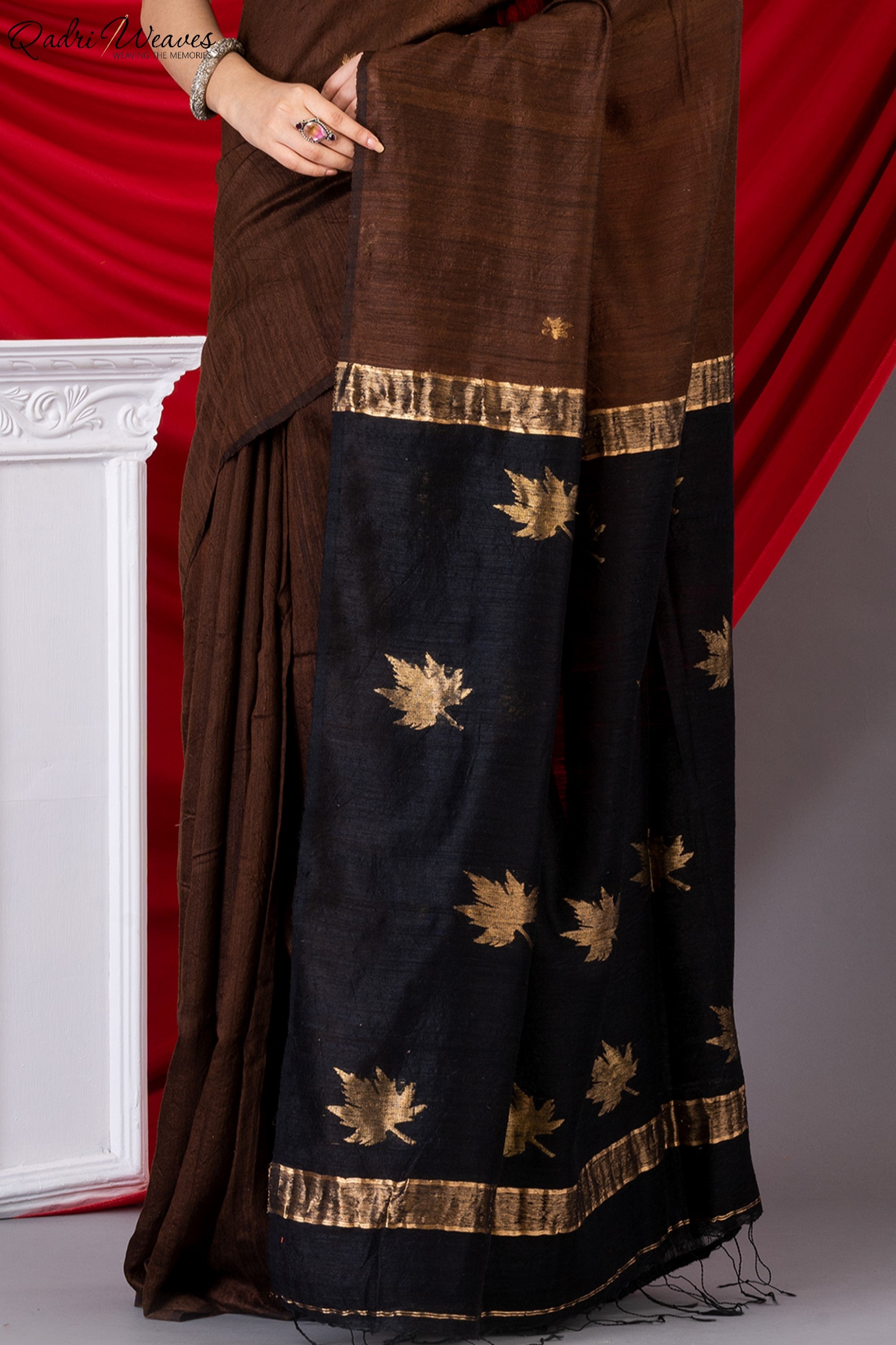 Handloom Dual Tone Pure Silk Jamdani Saree with Silk Mark