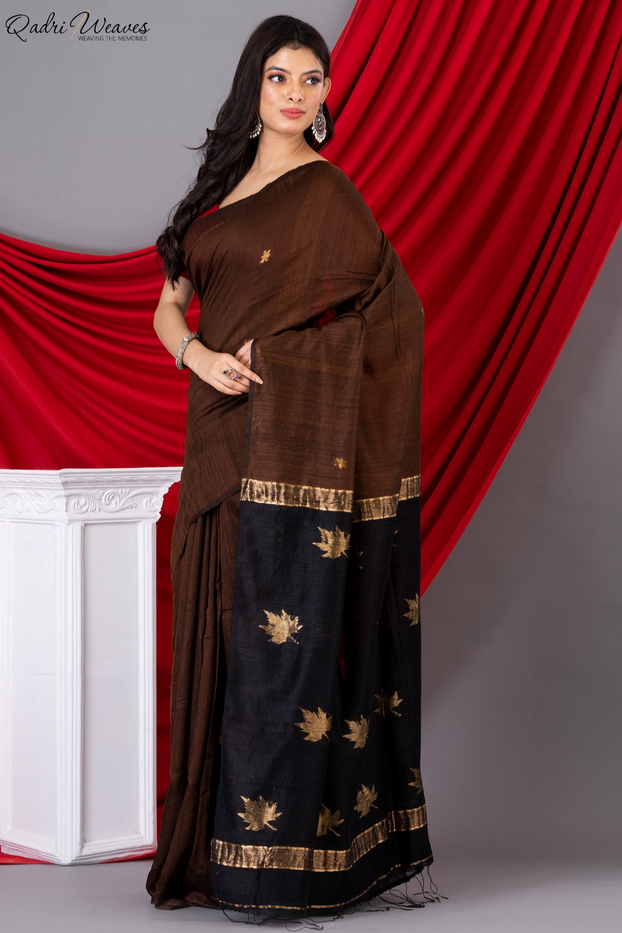 Handloom Dual Tone Pure Silk Jamdani Saree with Silk Mark