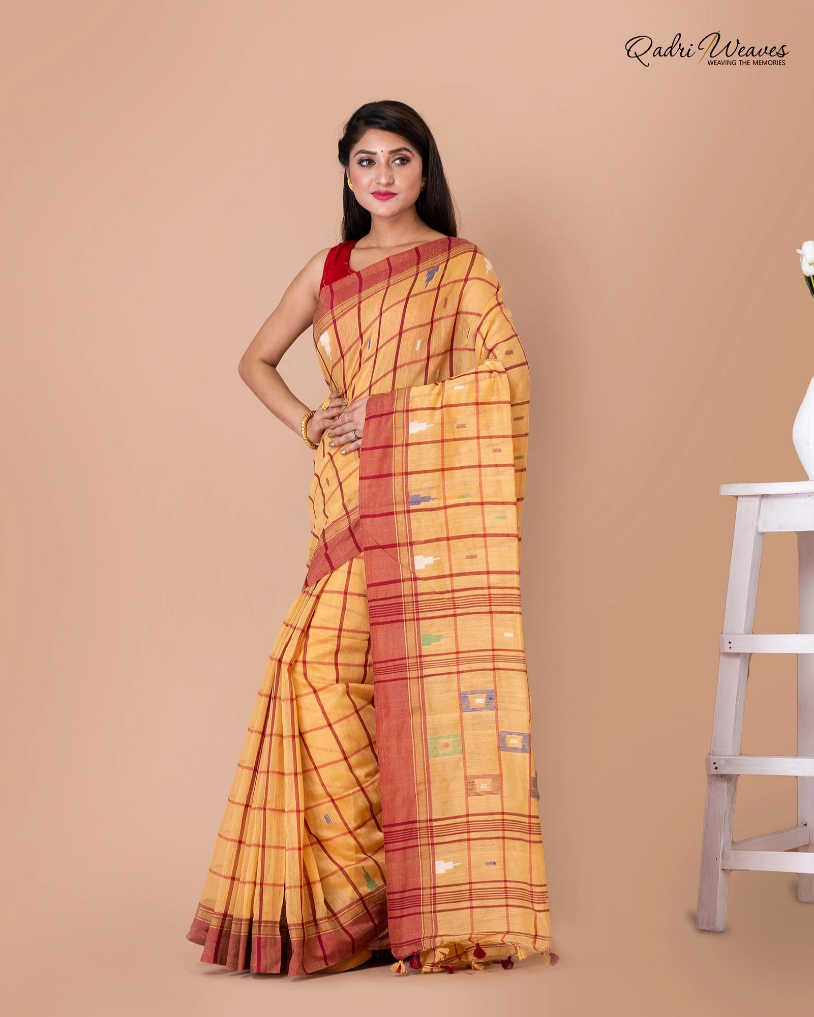 Handloom Carmel Kota Silk Khadi Saree