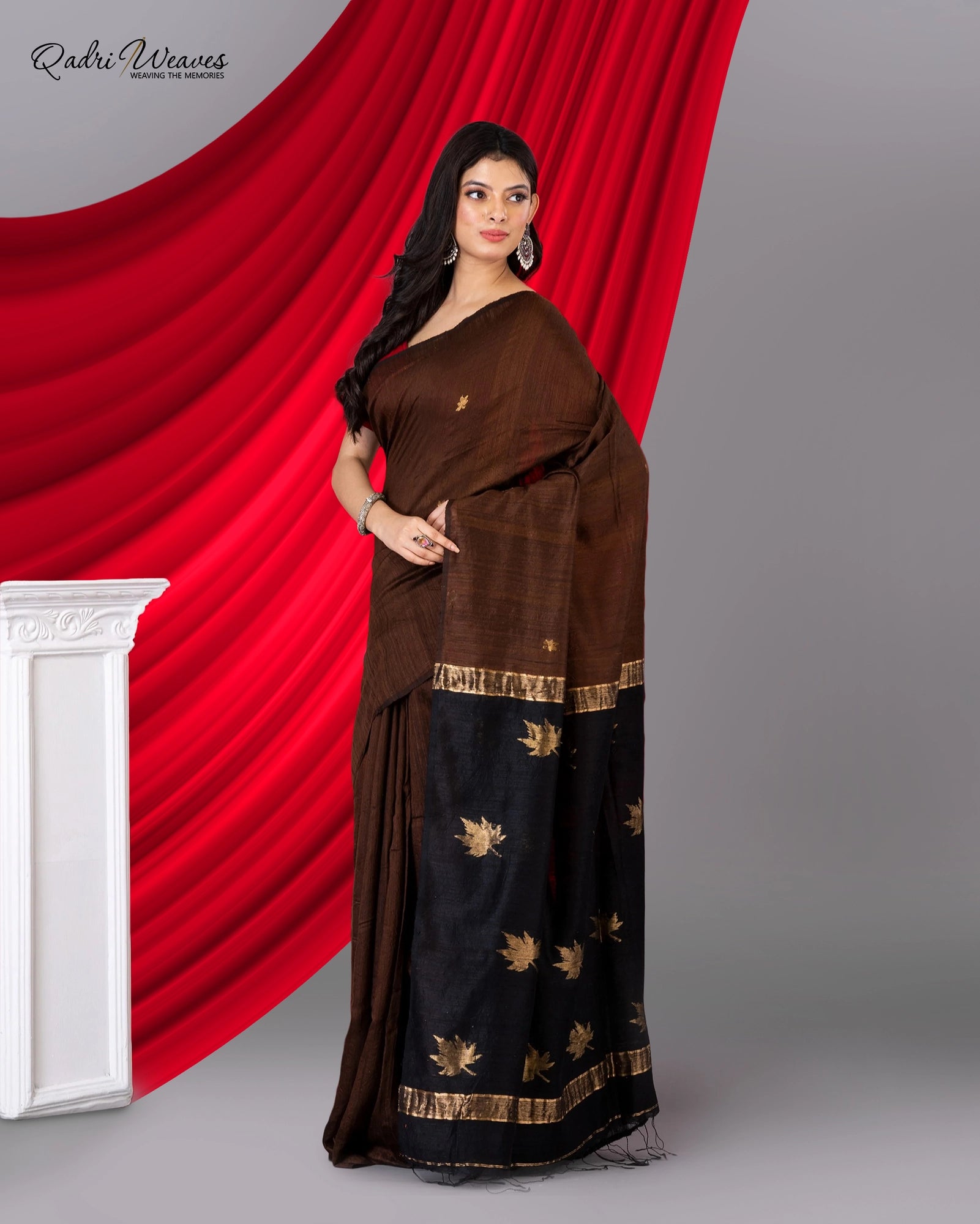 Handloom Dual Tone Pure Silk Jamdani Saree